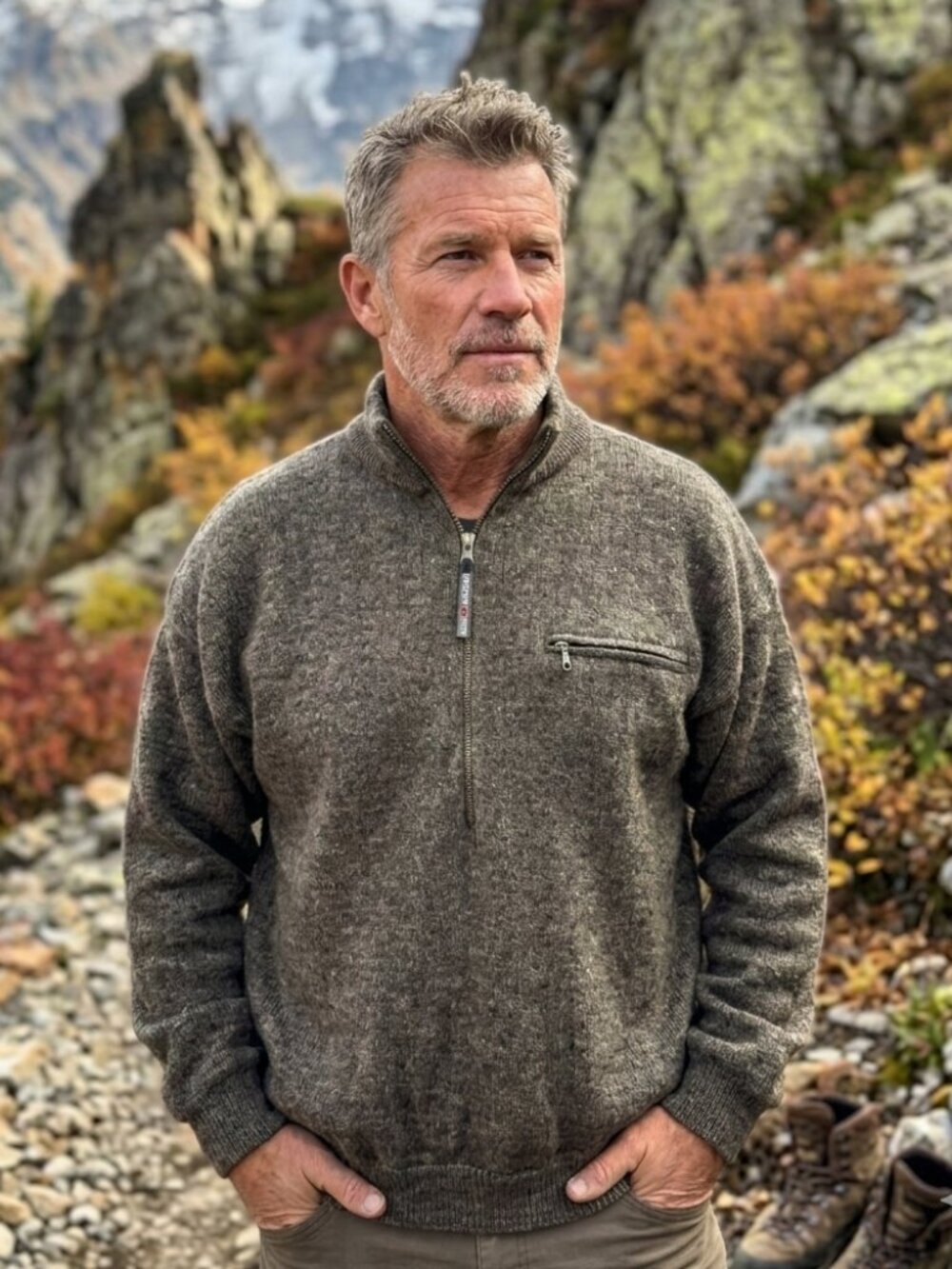 *RARE* Cabela's Windstopper Half-zip Wool Sweater